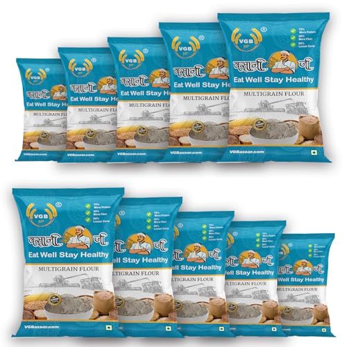 Image of Vasani G Natural Multigrain Atta | Mix Flour (Bajra, Jowar, Makka, Gehu, Methi, Soyabean) | High-Fiber, Protein-Rich Flour - 10kg