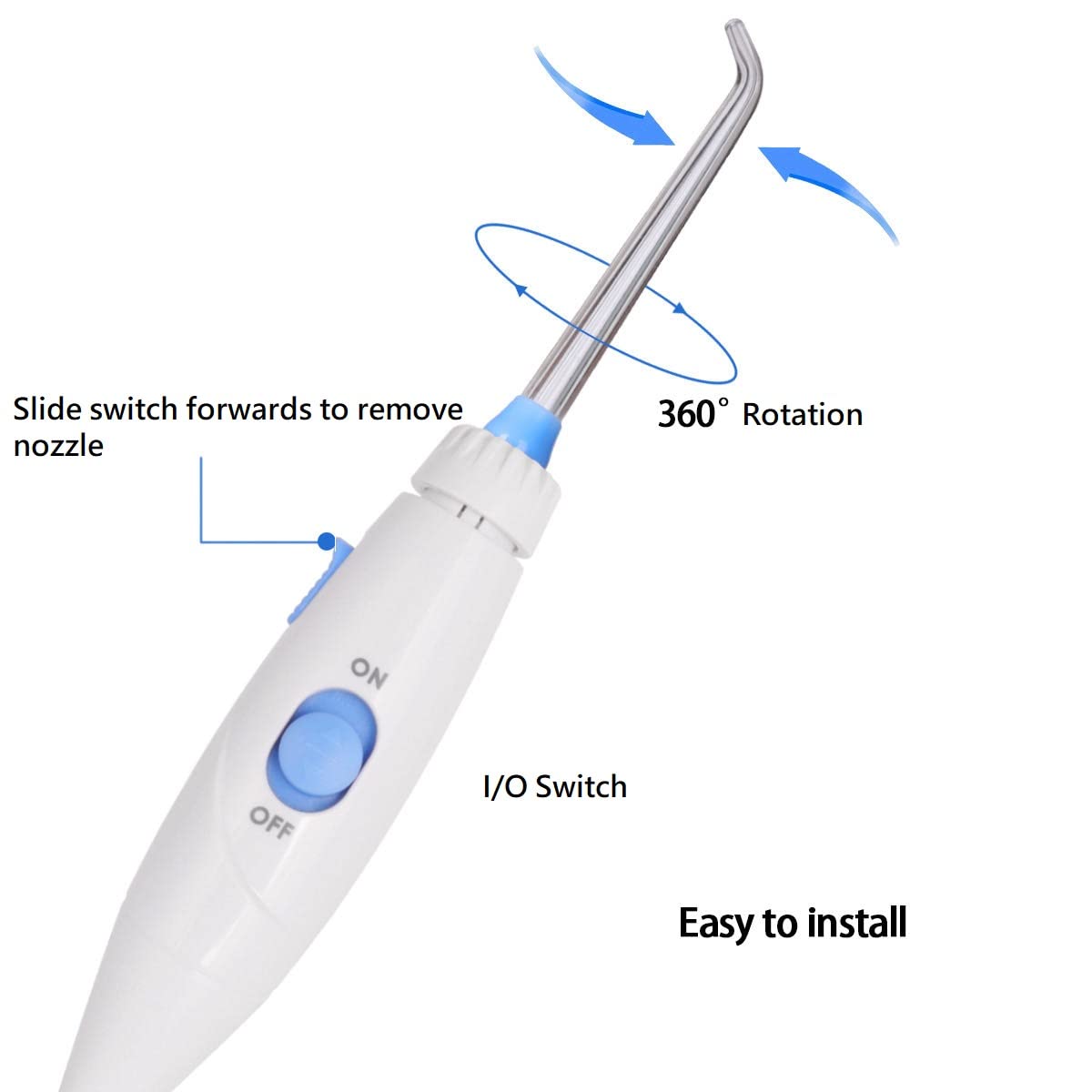 Aquaflosser Replacement Wand Handle For Waterpik WP-100 WP-112 WP-113 – White