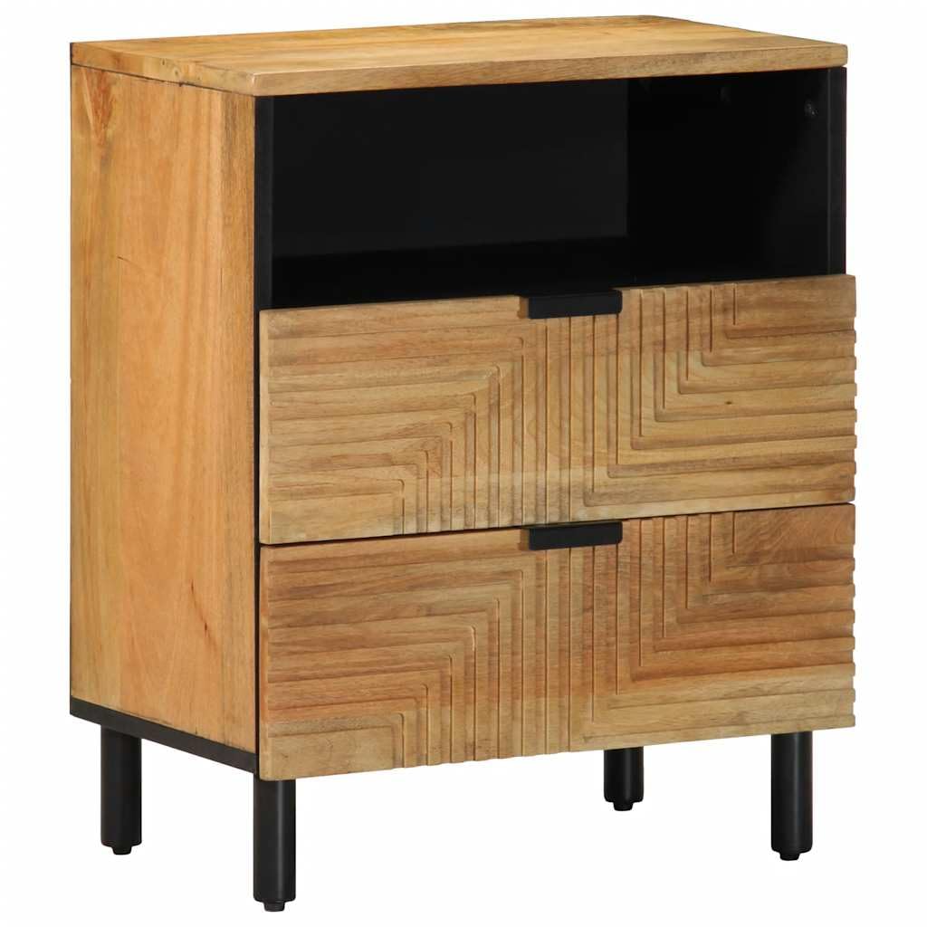 Mobiletto portaoggetti Comodino per camera da lettoComodino Marrone 50x33x60 cm in Legno Massello di MangoAdatto alle camere da letto