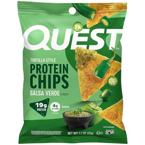 Image of Tortilla Style Protein Chips - 19g Protein - Salsa Verde (8 Bags)