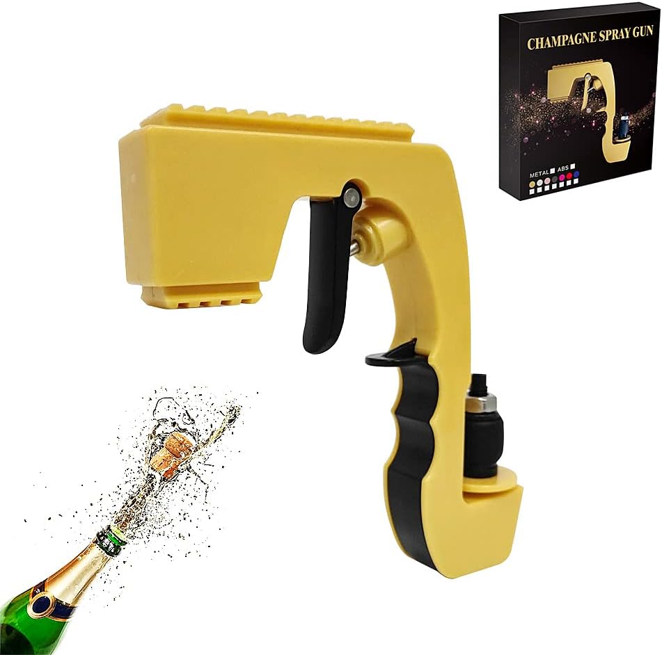 Jooheli Pistola de Champán, Champagne Spray Gun, Dispensador Cerveza, Pistola de Cerveza, Pistola para Botella de Cerveza, Pistola Pulverizadora de Champán para Piscina, Fiestas, Bodas, Bar