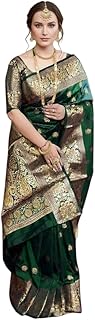 VASTTRAM Women's Original pashmina Design Kanchi Pattu kanchipuram Kanjivaram Silk Saree With Blouse Piece For Wedding