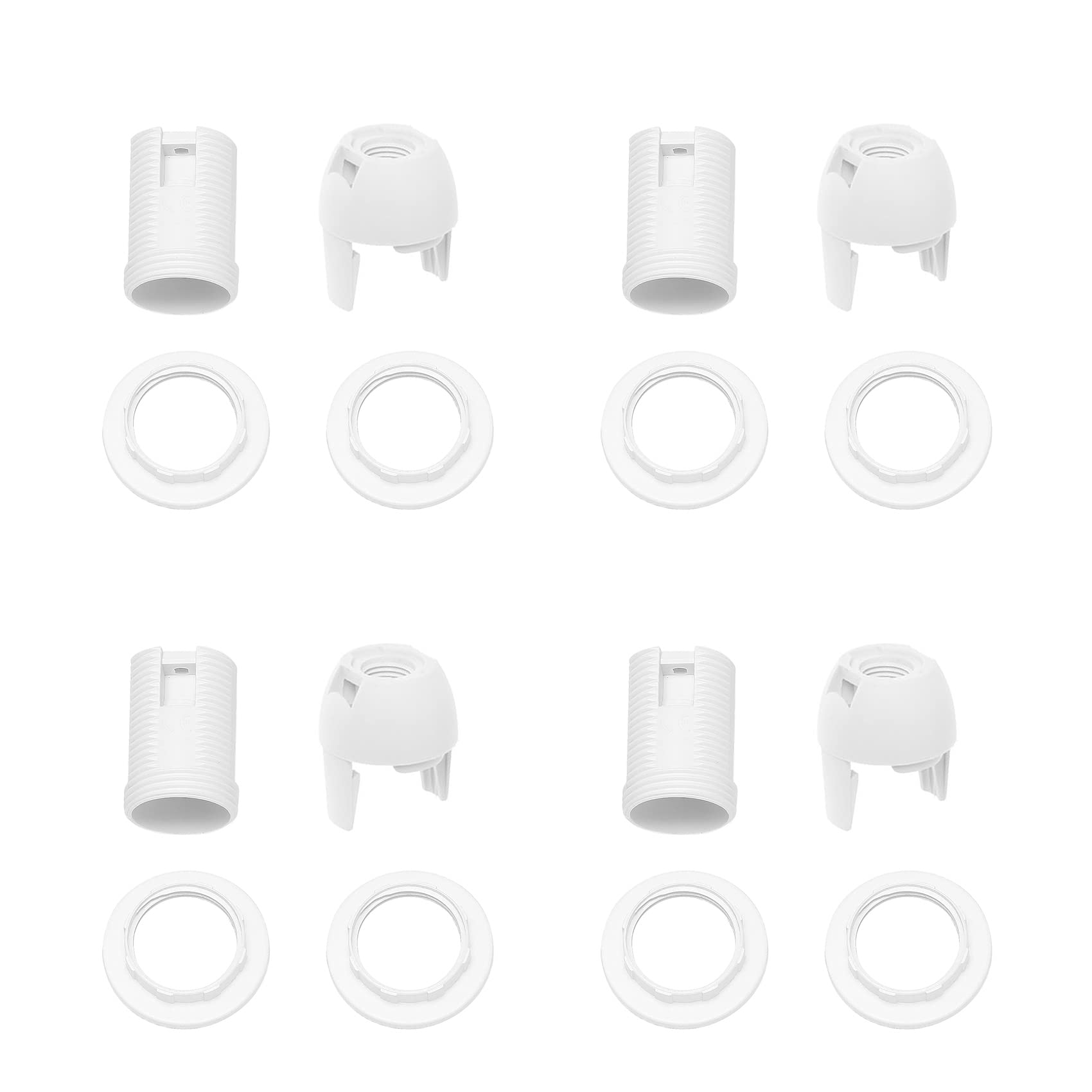 Hndhbfgrt 4X Plastic Shell Type E14 Bulb Light Lamp Holder Socket AC 250V 2A