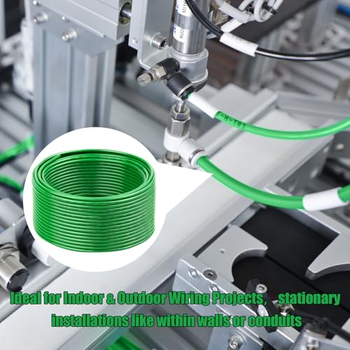 Image of 6 AWG THHN Stranded Bare Copper Wire 25FT Green Grounding Wire, Electrical Wire, 600V Rated Building Wire, Ideal for Panel Wiring, Grounding, Lighting Circuits, Control Systems