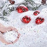 Kasyat Christmas Twinkles Snow 5.3oz/150g Fake Craft Decoration Artificial Flake Fake Snow Powder Filler for Christmas Party Decoration Supplies(White, AB Color)