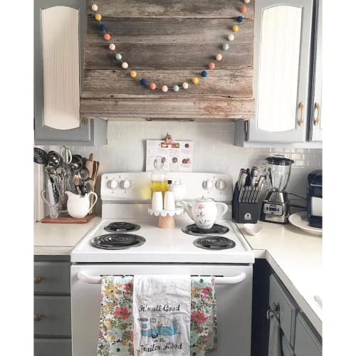 "Arizona" Handmade Wool Felt Ball Garland By Sheep Farm Felt- Coral, Mint, Navy, Mustard, Peach & Cream Felt Ball Garland, Pom Pom Garland. 2.5 Cm Balls. #TOP1