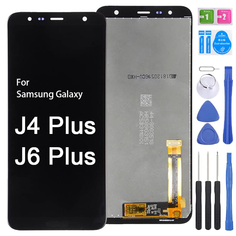iYAiYO Schermo LCD Display Digitalizzatore Touch Screen Ricambio Compatibile con Samsung J6 Plus/Samsung J4 Plus Schermo Completo con Strumenti-Nero