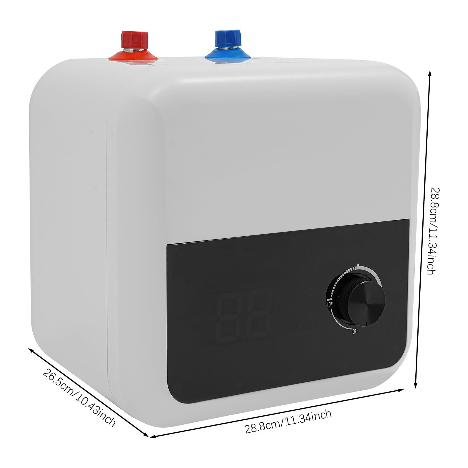 Caldaia scaldabagno 8 litri, piccolo scaldabagno da 1500 W, scaldabagno elettrico, 30 – 65 °C, scaldabagno per la cucina