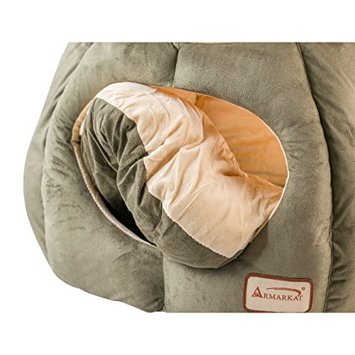 Armarkat Cat Bed, Laurel Green And Beige #TOP5