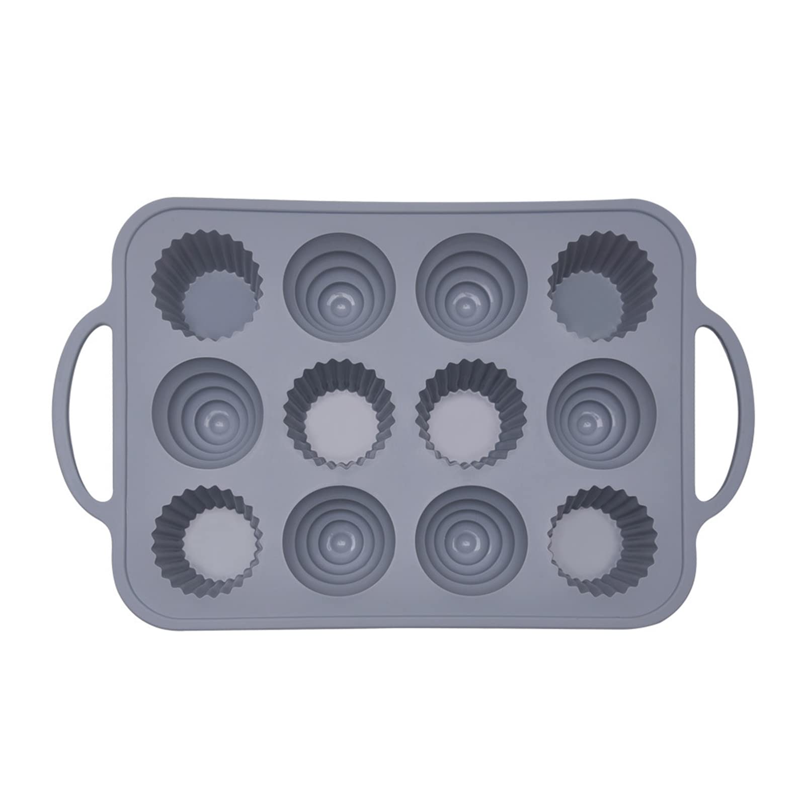 Buxuaaaa 12 Cavities Round Cake Chocolate Molds Chocolate Baking Gadget Non-stick Silicone for Kitchen Baking Silicone Molds
