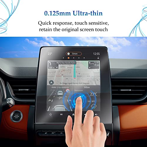 SKTU Navigation Protective Film Compatible with Renault Clio V/Captur II/Arkana/Zoe GPS Navigation PET Protective Film Transparent Screen Protector 9.3 Inch Pack of 2 - Image 2