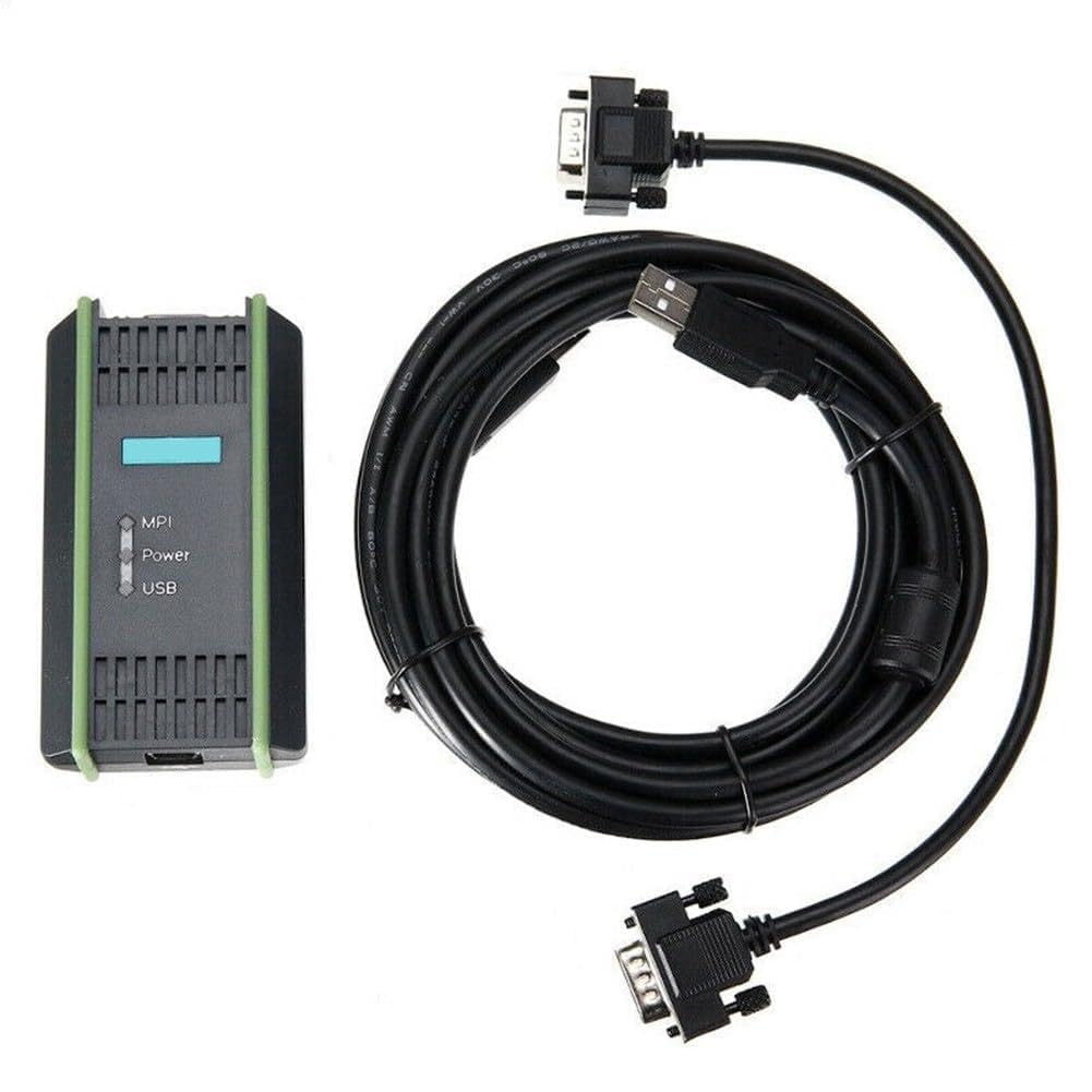 Cavo di programmazione USB-MPI per Siemens S7-200/300/400 PLC, interfaccia RS485 con protezione da sovratensione, supporta protocolli PPI/MPI e Windows 7, con cavo da 2,5 m e prolunga USB