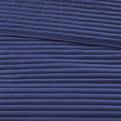 Madison Park Marina Comforter Quilt Combo Set - Modern Luxury Design, All Season Down Alternative Bedding, Matching Shams, Decorative Pillows, King/Cal King(104"x92") Seersucker Blue 8 Piece - Image 20