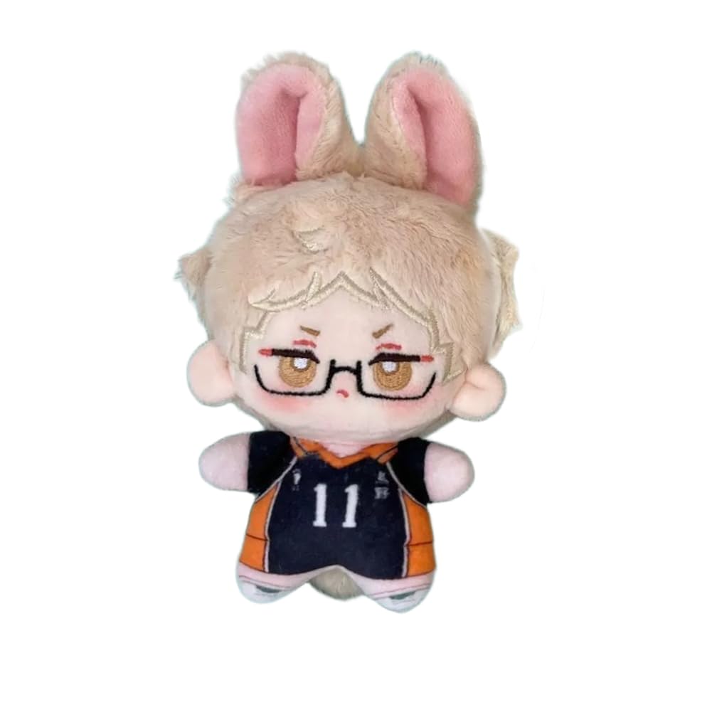 Zhongkaihua Tsukishima Ke Plush Pendant Pillow Tsukishima Ke 10CM Anime Cushion Stuffed PP Cotton Car Bag Home Keychain Decoration Pendant For Fans