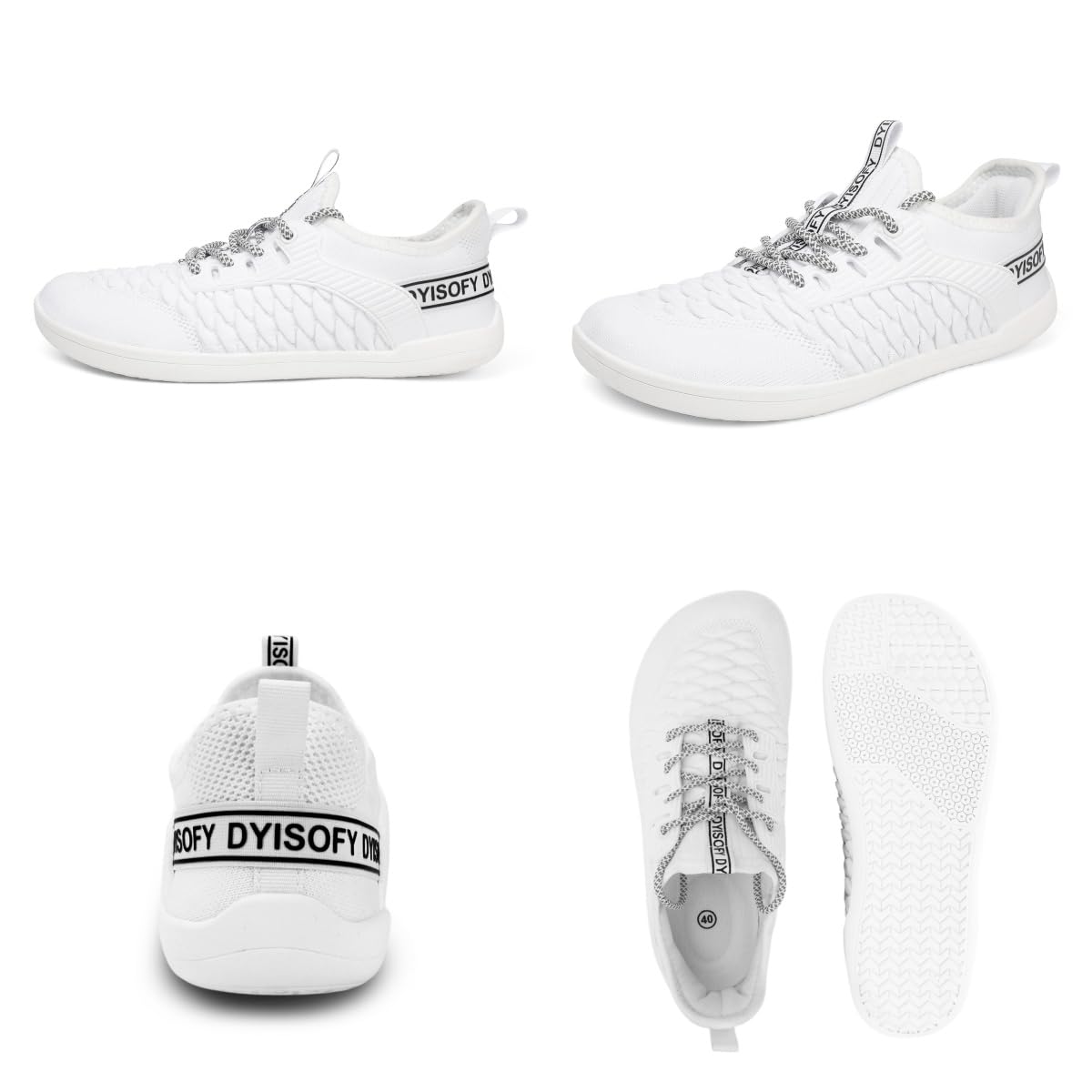 Chaussures Pieds Nus Minimalistes Homme Femme Pieds Larges Barefoot Shoes sans Dénivelé Légères Respirantes Antidérapantes Fitness Marche Randonnée Trail