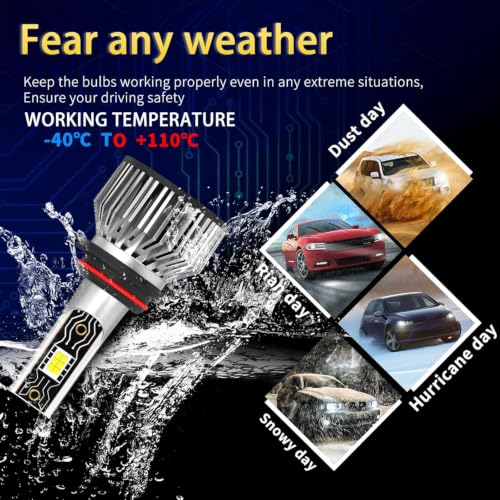 Image of Fit for Ford F150 2015 2016 2017 2018 2019 2020 2021 2022 2023 High Beam Low Beam Fog Lights Bulbs Combo, Plug n Play, 6500K White Brightness Driving Light Bulbs Set, IP68 Pack of 6
