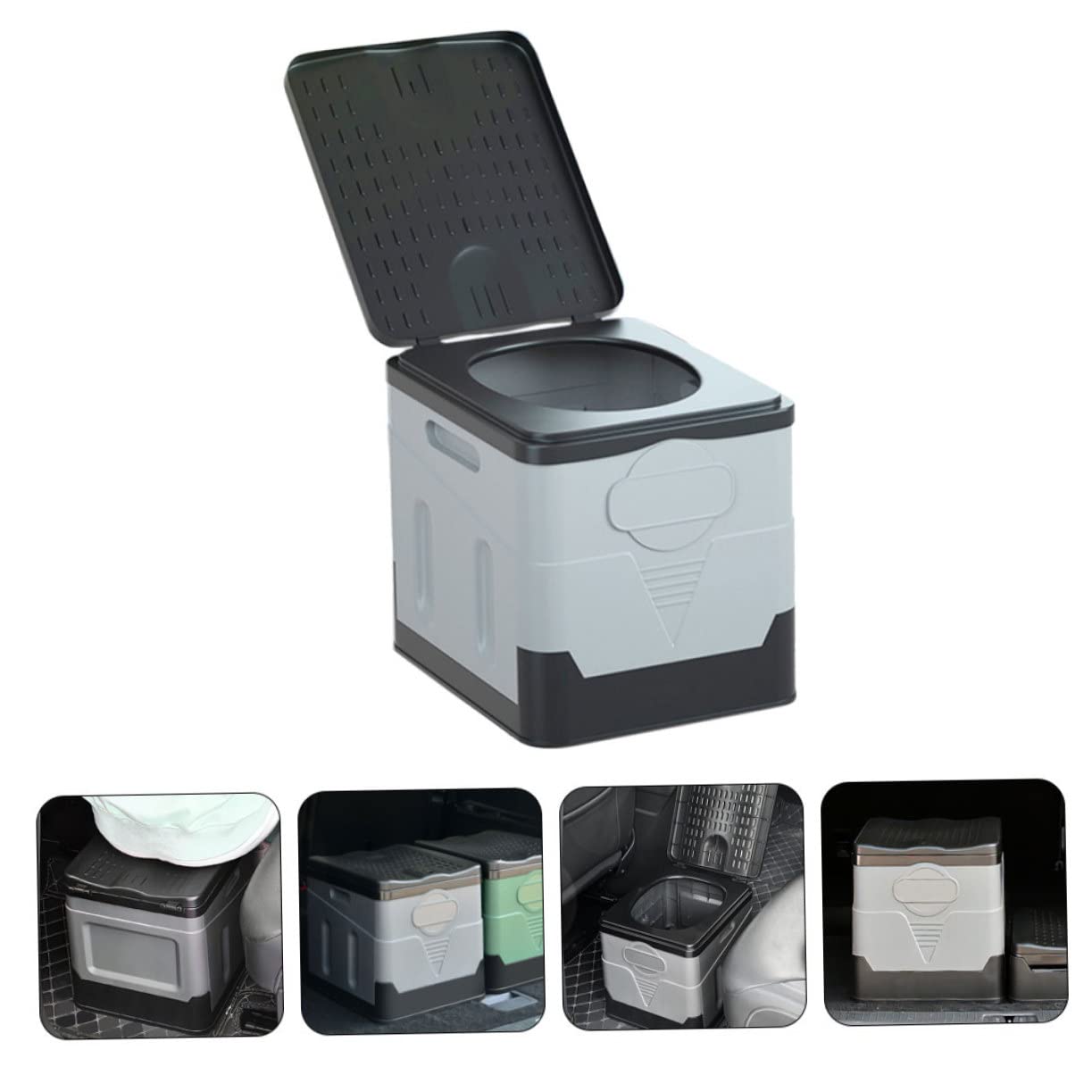PLAFOPE Faltbare Campingtoilette aus Pp, Tragbar für Outdoor Reisen | Autotoilette, Verschleißfest Verarbeitet, für Camping und Unterwegs, Platzsparend Zusammenklappbar