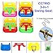 CCTRO 3 in 1 Swing Seat, Toddler Infants to Teens High Back Full Bucket Heavy Duty Chain Detachable Playground Jungle Gym Secure Hanging Swing Seat Set for Children Indoor Outdoor Patio