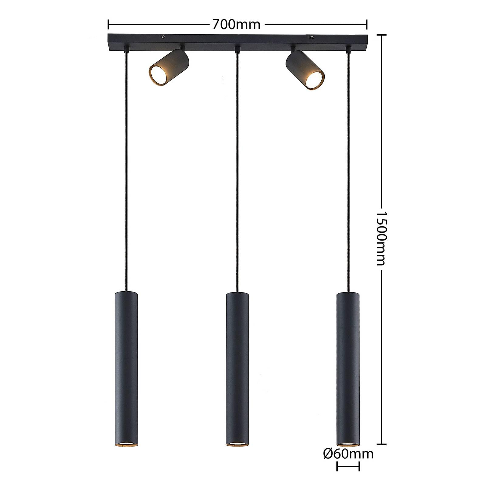 Lindby Lampada a sospensione dimmerabile (Moderno) colore Nero, in Metallo ad es. Soggiorno & Sala da pranzo lampada soffitto plafoniera illuminazione