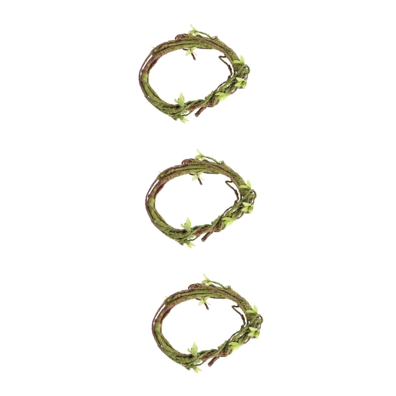COLLBATH 3pezzi Per Rettili Rattan Artificiale Decorative Facile e Corrosione Per Terrari e Habitat Esotici