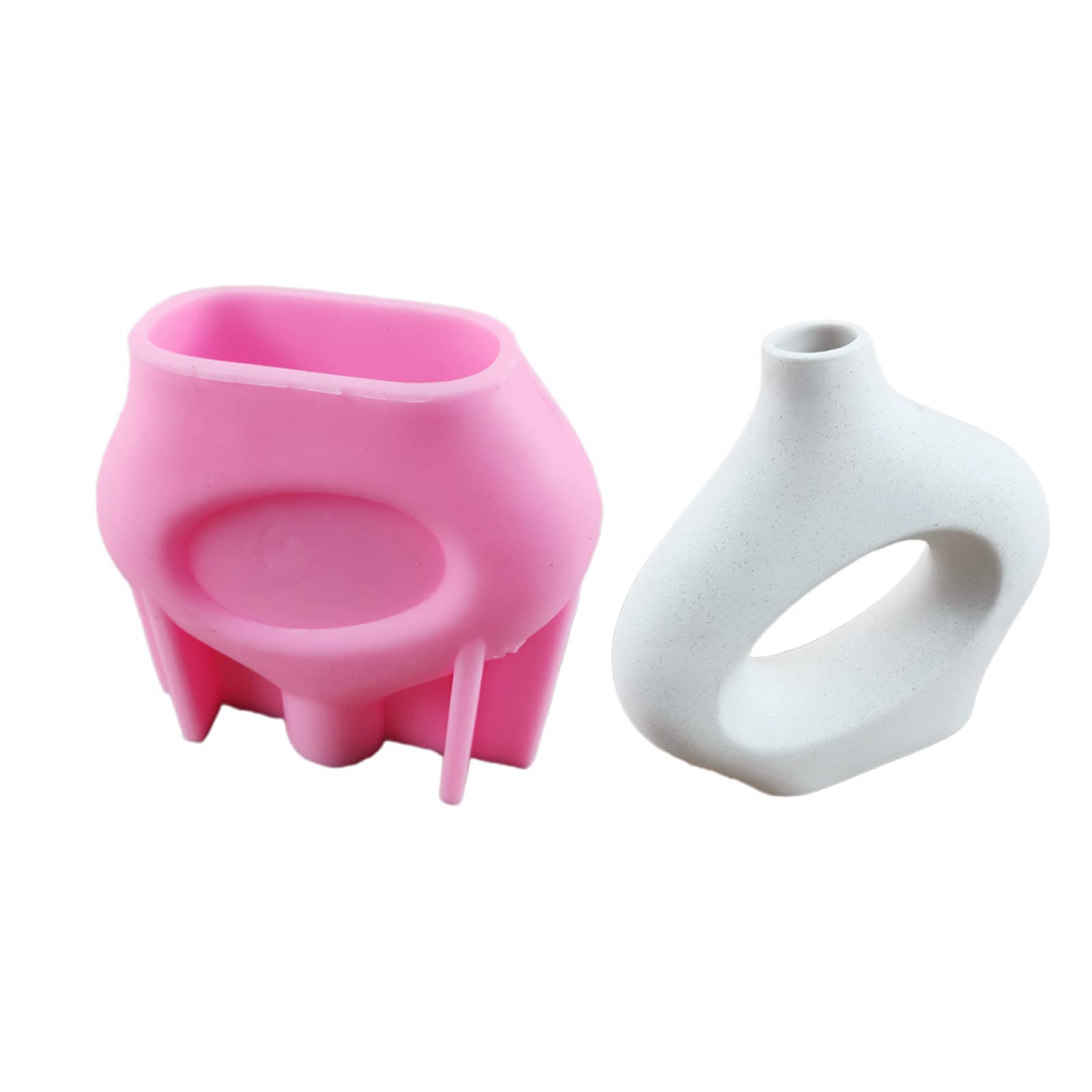 NEWFT Flower Silicone Resin Mold Flower Epoxy Resin Casting Mold Vase Cement Mold Plant Holder Wax Mold
