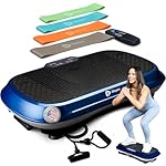 Lifepro Waver Vibration Plate Exercise Machine for Lymphatic Drainage, Muscle Activation, Full-Body Workout Vibrating Platform with Loop Bands, Fitness Equipment for Strength Toning & Fat Loss