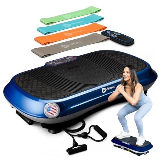 LifePro Vibration Plate Exercise Machine - Whole Body Workout Vibration Fitness Platform w/ Loop Bands - Home Training Equipment - Remote, Balance Straps, Videos & Manual