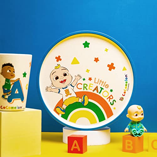 Image of Zak Designs CoComelon Kids Dinnerware Set 3 Pieces, Durable and Sustainable Melamine Bamboo Plate, Bowl, and Tumbler are Perfect For Dinner Time With Family (JJ, Cody, Nina)