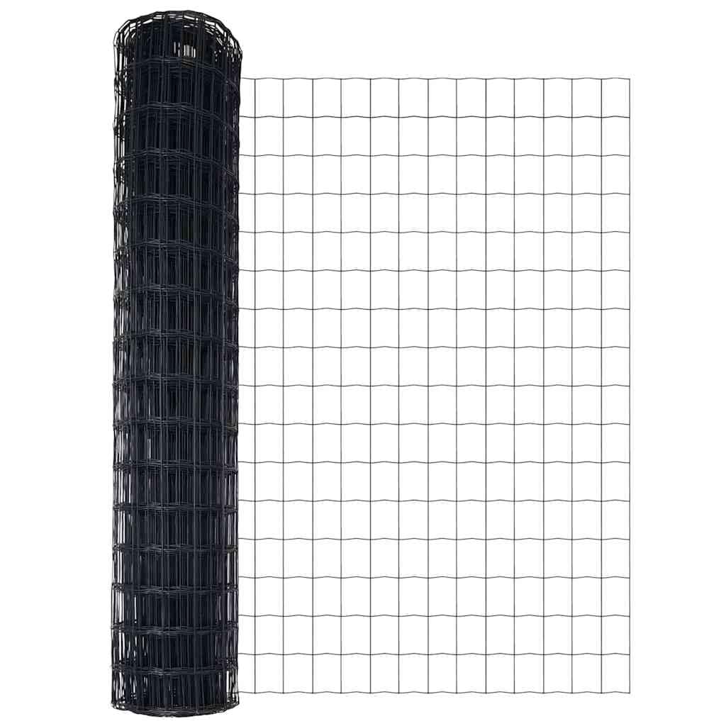Euro Fence Grey 1.4 x 10 m PVC Coated Iron Garden Fencing Panel Modern Privacy Screen Weather Resistant Stain Proof for Terrace Boundary Outdoor Use 140 x 100 cm