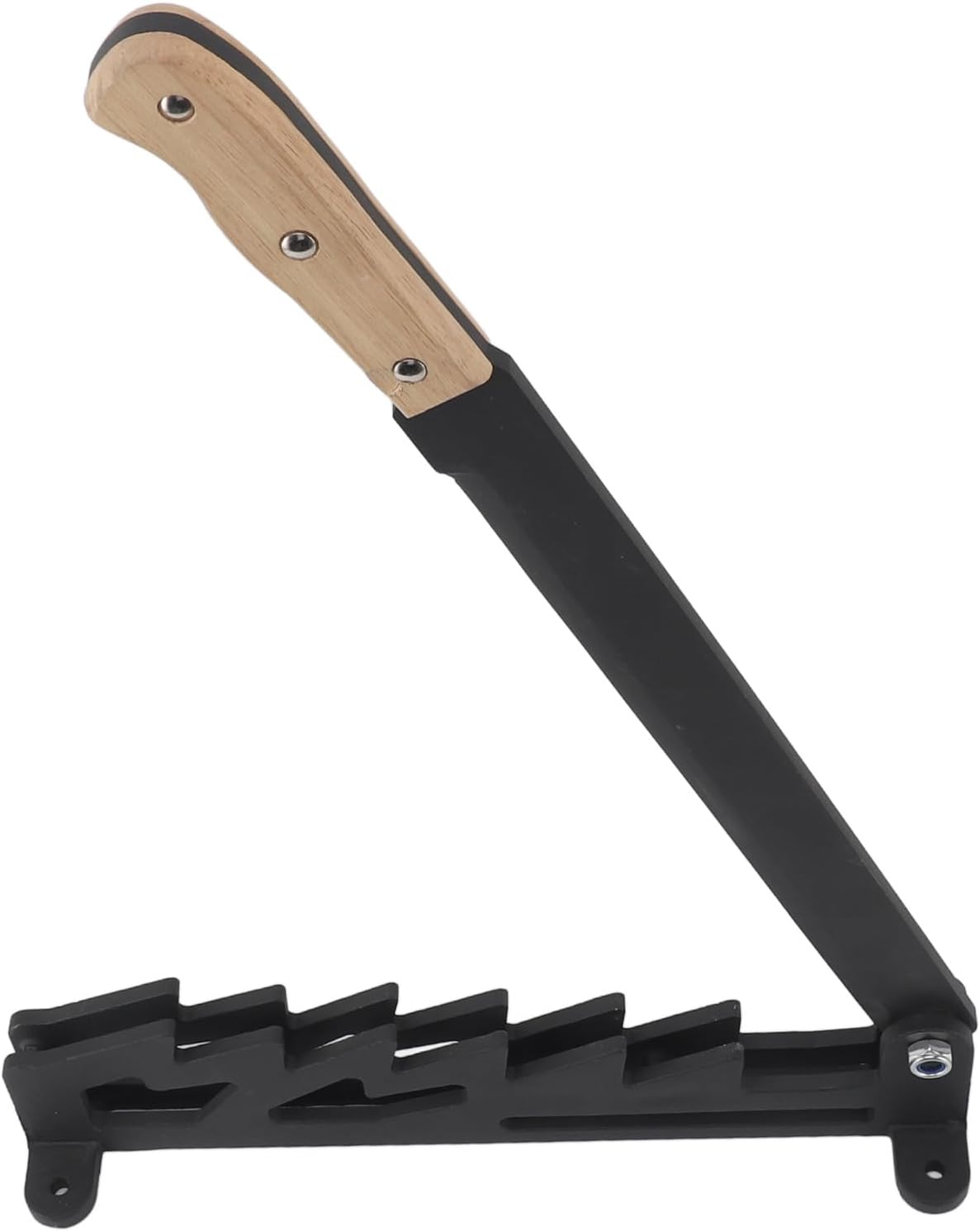 Pssopp Firewood Splitter, Adjustable Handle Wall Mounted Firewood Splitter High Carbon Steel Material Powerful Cutting Tool Safety and Stability Wood Kindling Splitter