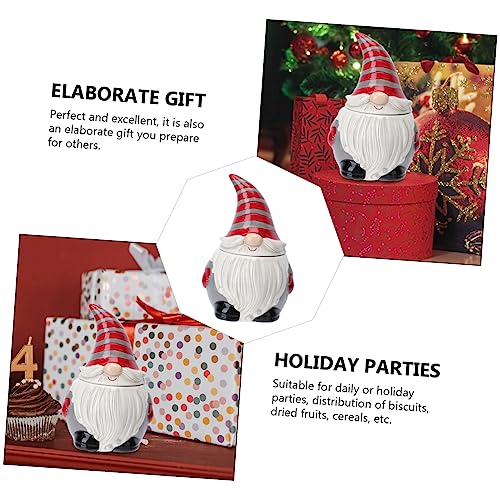 Recipiente decorativo de gran capacidad navideño para almacenamiento de dulces 6