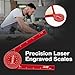 Unipec 7.3 Inch Aluminum Miter Saw Protractor,Rust Proof Angle Finder Precision Laser Engraved Scales and 360 Degree Rotation Function