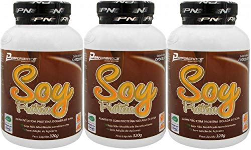 Proteína Isolada de Soja Soy Protein Chocolate Performance Nutrition 320 g Kit 3 Unidades