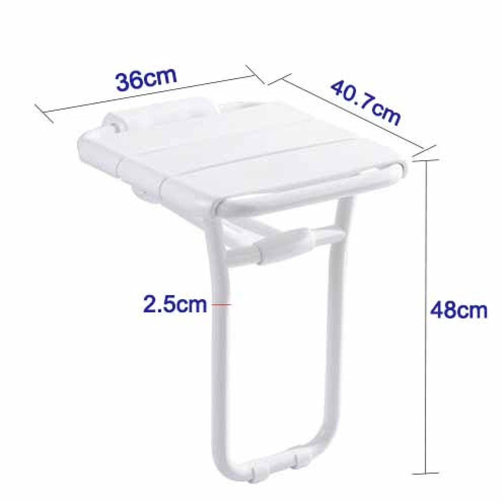 Silla de Ducha abatible Antideslizante, Asiento de Ducha soporta hasta 300 kg para Personas Mayores, Ancianos, discapacitados, lesionados,White