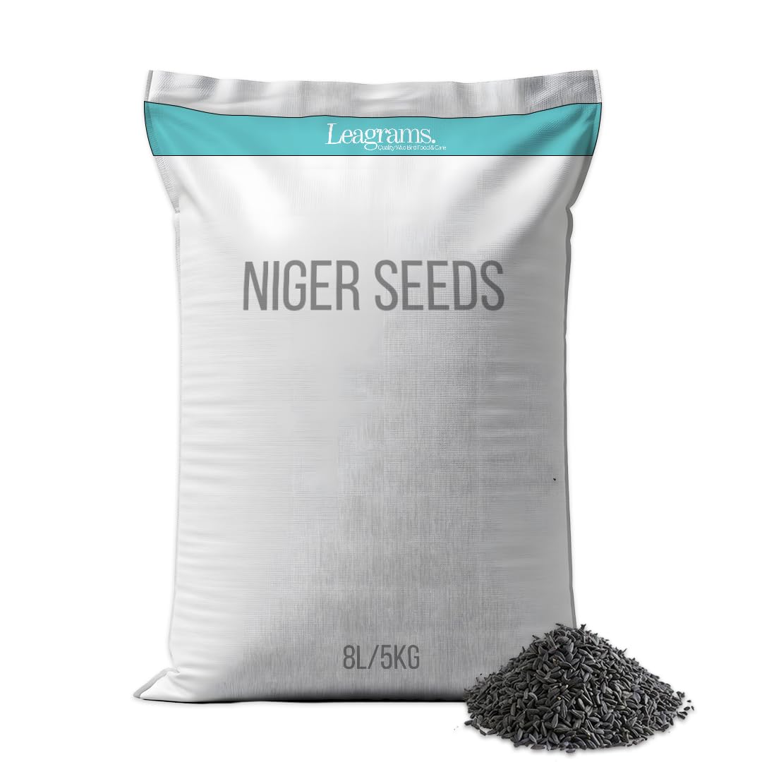 Leagrams Niger Seed Wild Bird Food Refill, 8L Easy-Pour Bag – High Energy Feed for Finches and Small Birds