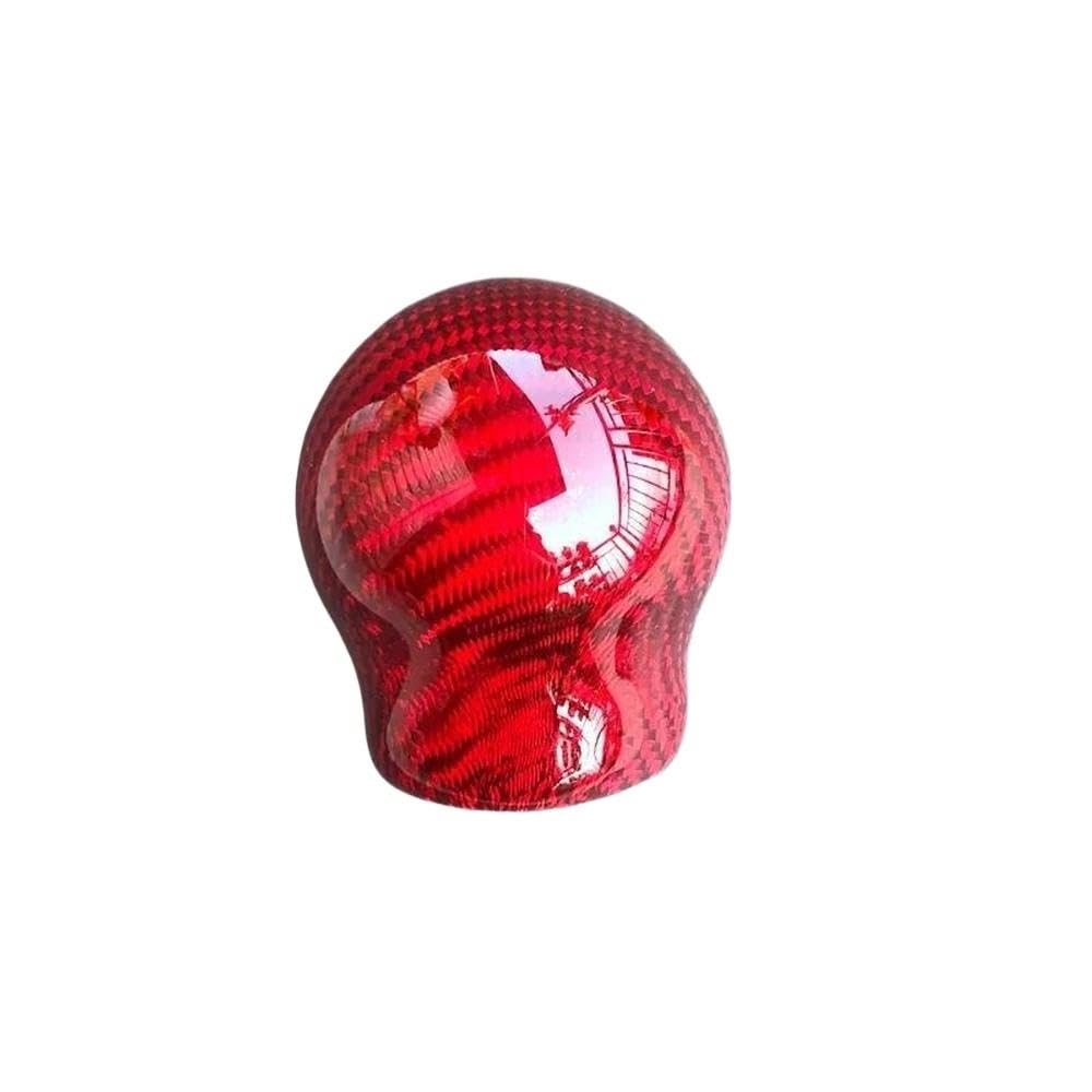 SXQPOCAR Manual Racing Red Carbon Fiber Gear Shift Knob for Ford Focus for Fiesta Shift Lever Head