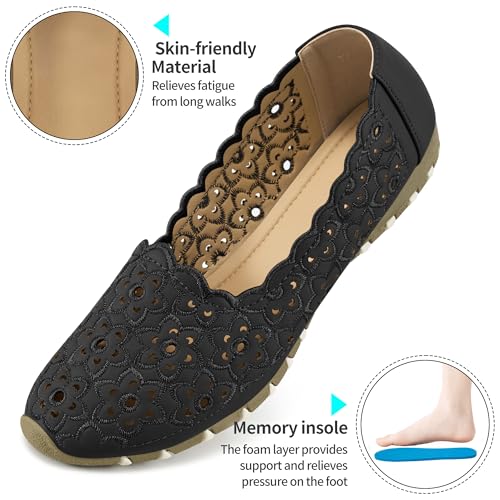Flats for Women Ballet Shoes: Comfortable Closed Toe Dressy Shoes for Womens Slip on Ballet Flats4
