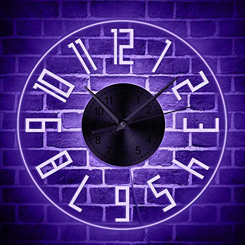 Reloj digital moderno con números grandes y luz LED miniatura 6