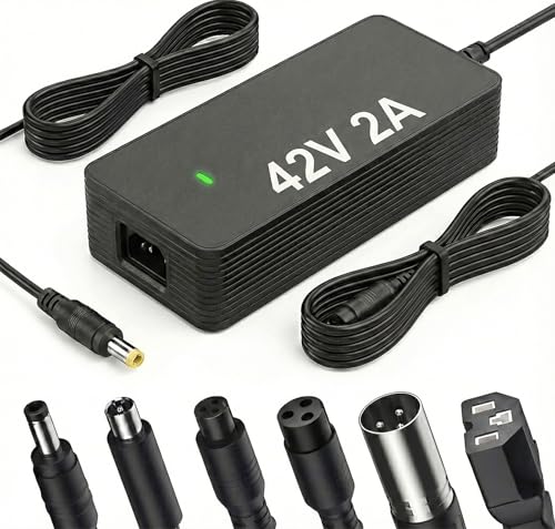 36V Lithium Battery Charger, 42V 2A Charger for Electric