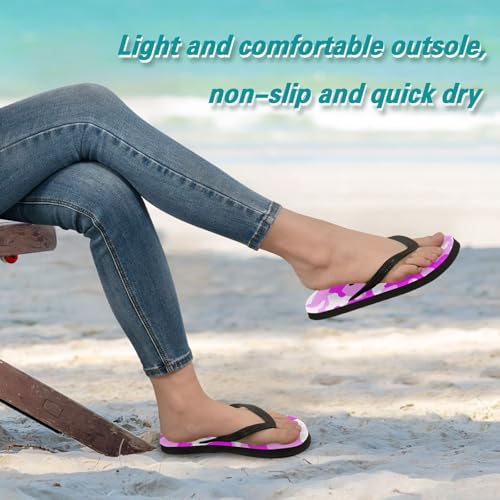 SPRIPORT Camouflage Slim Flip Flops for Women Men Comfortable Casual Thong Cushion Sandals with Non-Slip Rubber Sole Flat Sandals for Summer Beach Walking3