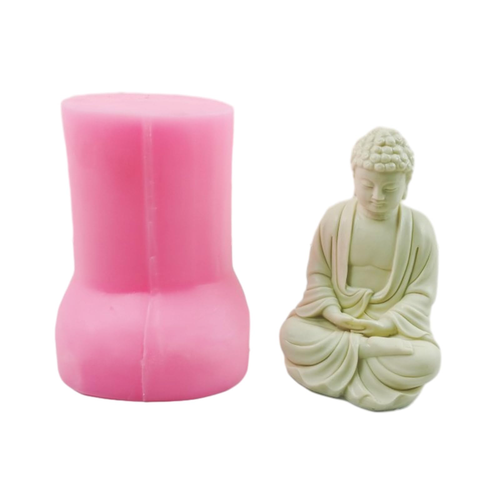 NEWFT Handmade Soap Mold Buddhas Statue Sculpture Decor Mold for Decoration Making Soap Candle Melt Resin Clay Ornaments