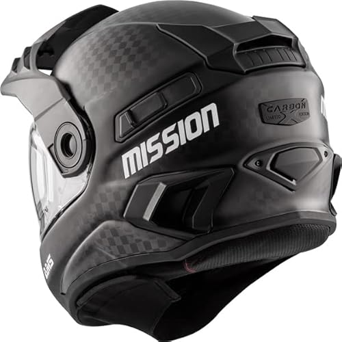 Ckx Mission Ams Carbon Fiber Snow Helmet W/Electric Shield (Matte Carbon, Large) #TOP2