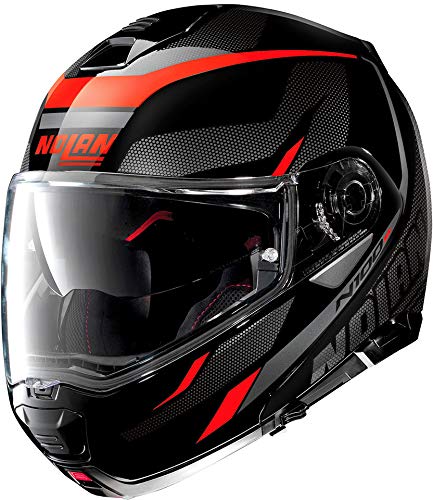 NOLAN L N100-5 Lumière N-Com Glossy Black, Hombre, Negro