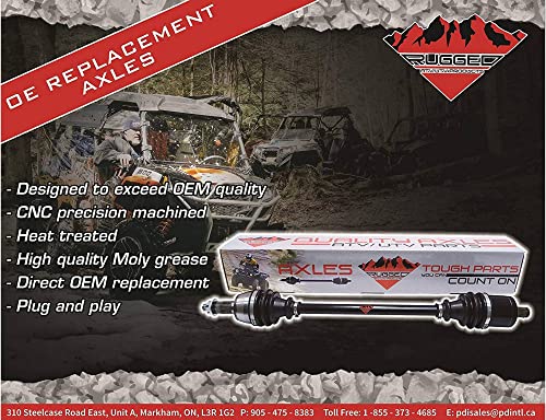 Rugged Rear Left/Right Performance Axle (2015-21) Compatible With Honda Trx420/500/520, Cnc Precision Components, Stainless-Steel Clamps Coated, High Protection & Machined Heat Treated For Long Life #TOP3