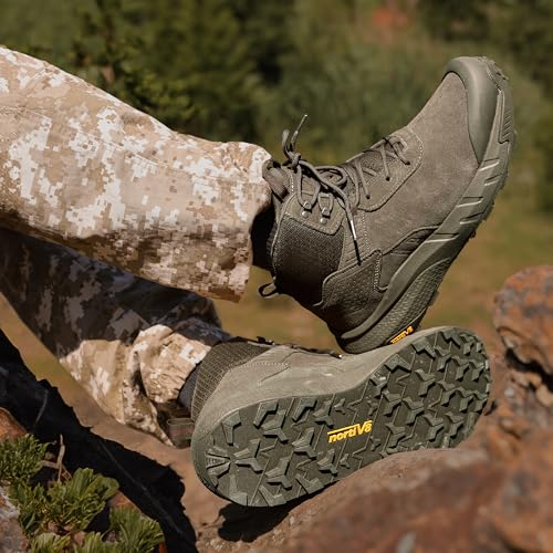 Image of NORTIV 8 Men's Waterproof Military Tactical Work Boots Leather Motorcycle Combat Lightweight Non-Slip Hiking Boots for Men VaporGuard