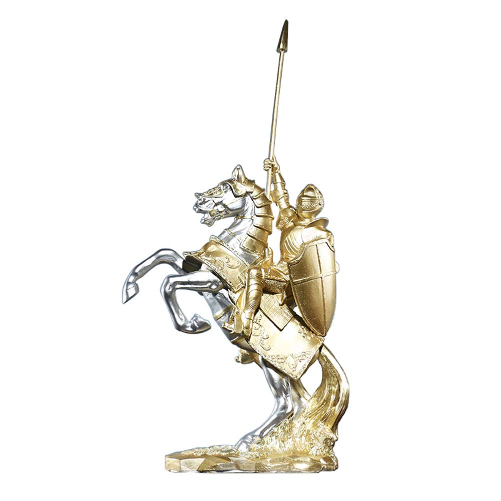Średniowieczna rzeźba, statua rycerza Templariusz rycerz figurka ozdoba średniowieczna dekoracja Vintage Warrior Crafts good