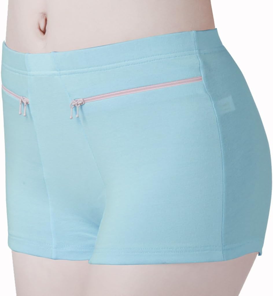 Women's Underwear Hidden Pocket Panties Seamless Boxers Brief Cotton for Phones, Credit Cards Undergarments 3/6 Packs