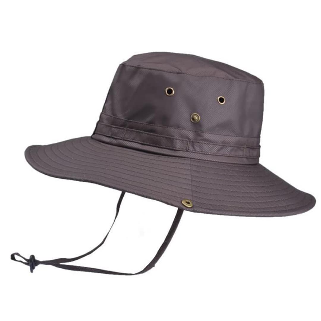 Cappello da Pescatore a Tesa Larga con Protezione Solare, per Uomo, Estate, Donna, Traspirante, da Spiaggia (caffè, Taglia Unica)