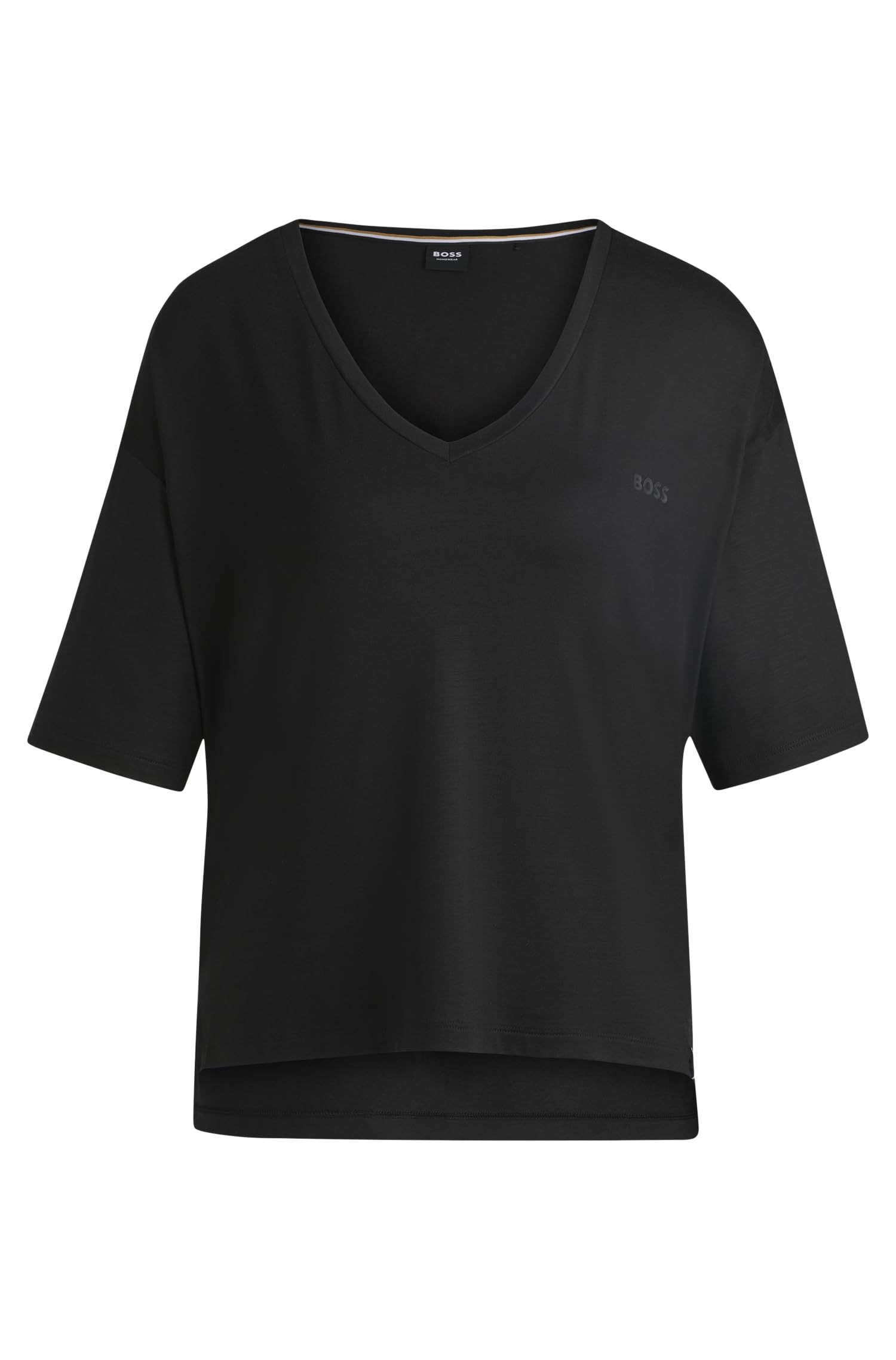 BOSS Women's CP Stripe_T-Shirt Loungewear T Shirt, Black1,