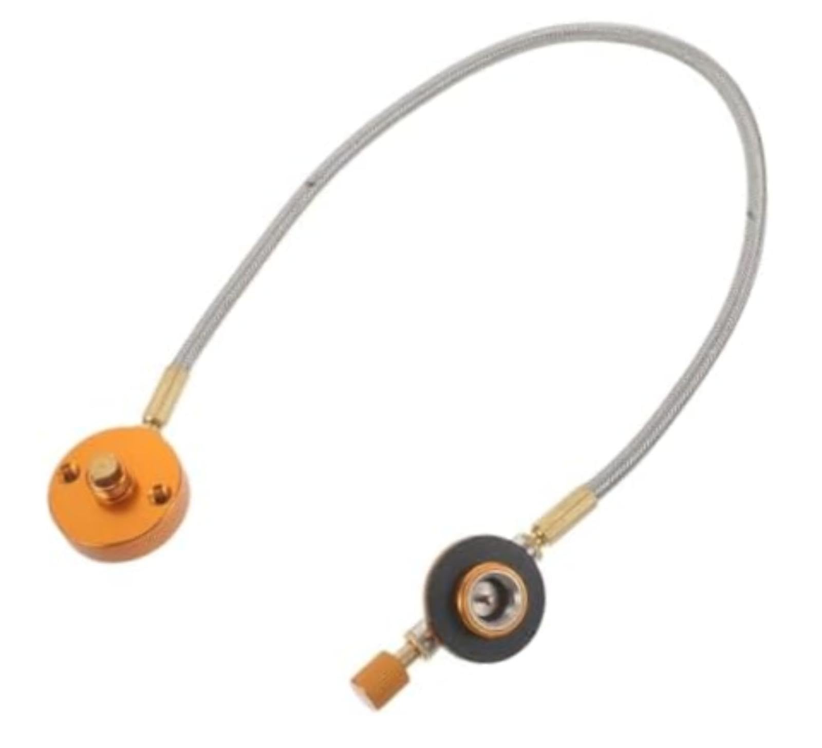 Tubo de conexión de gas Manguera trenzada de acero inoxidable Estufa exterior Accesorio de válvula de gas Propano, para adaptador de tanque manguera flexible de escape de vehículo